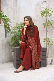 Lakhany Printed Pashmina Unstitched 3Pc Suit LG-RK-0082-A