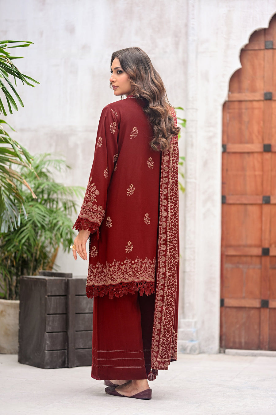 Lakhany Printed Pashmina Unstitched 3Pc Suit LG-RK-0082-A
