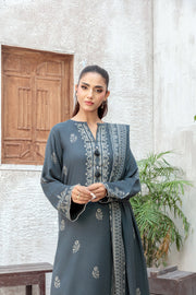 Lakhany Printed Pashmina Unstitched 3Pc Suit LG-RK-0082-B