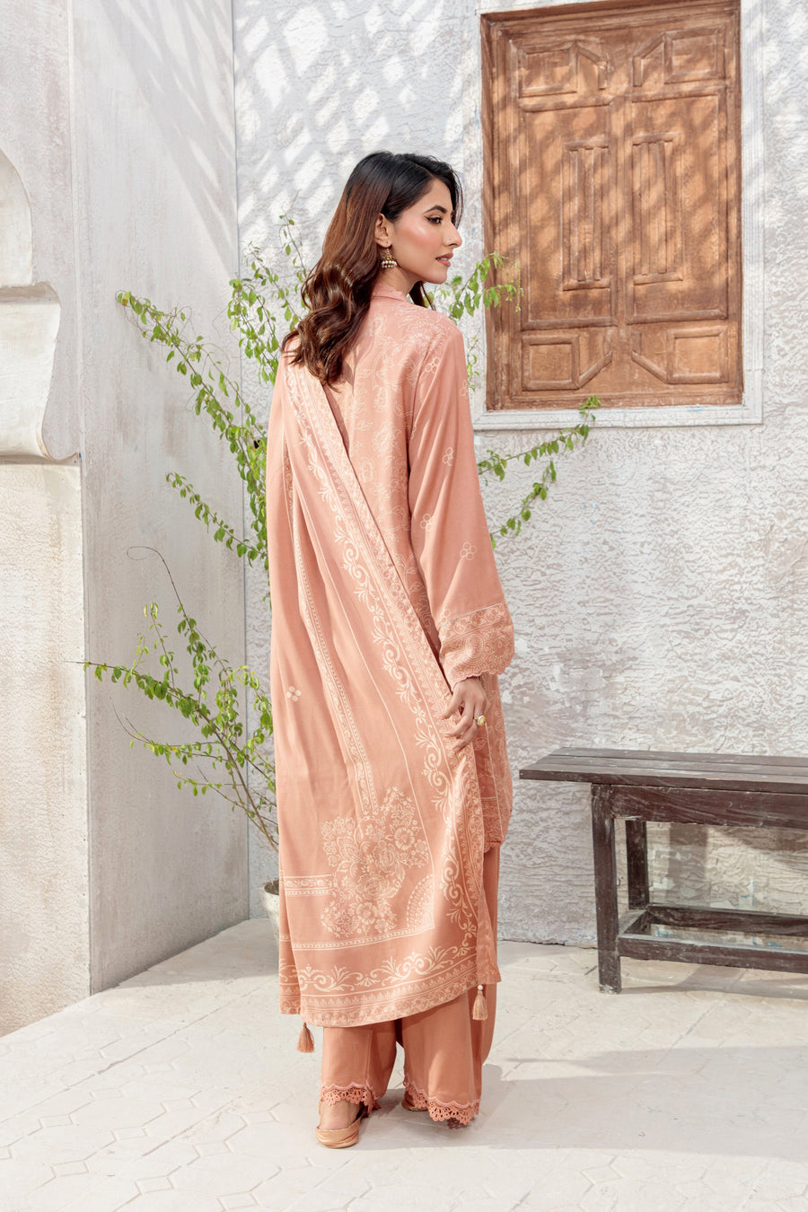 Lakhany Printed Pashmina Unstitched 3Pc Suit LG-RK-0091-A