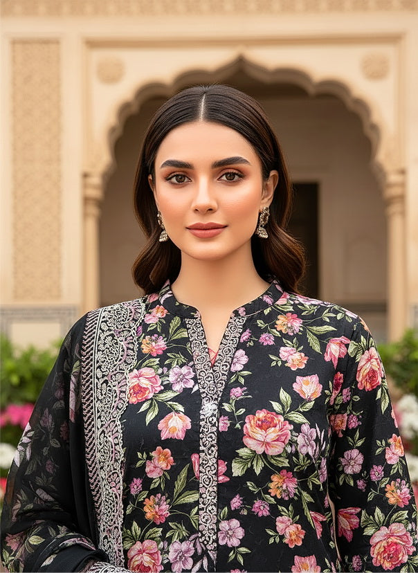 Lakhany Summer Essentials Embroidered Lawn Unstitched 3Pc Suit LG-RK-0098
