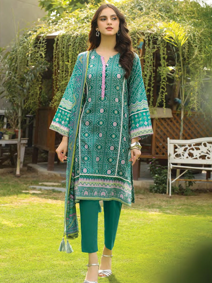 Komal Prints by Lakhany Unstitched Printed Lawn 3Pc Suit LG-RL-0002-B