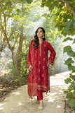 Lakhany Embroidered Slub Peach Unstitched 3Pc Suit LG-RL-0086