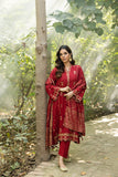 Lakhany Embroidered Slub Peach Unstitched 3Pc Suit LG-RL-0086