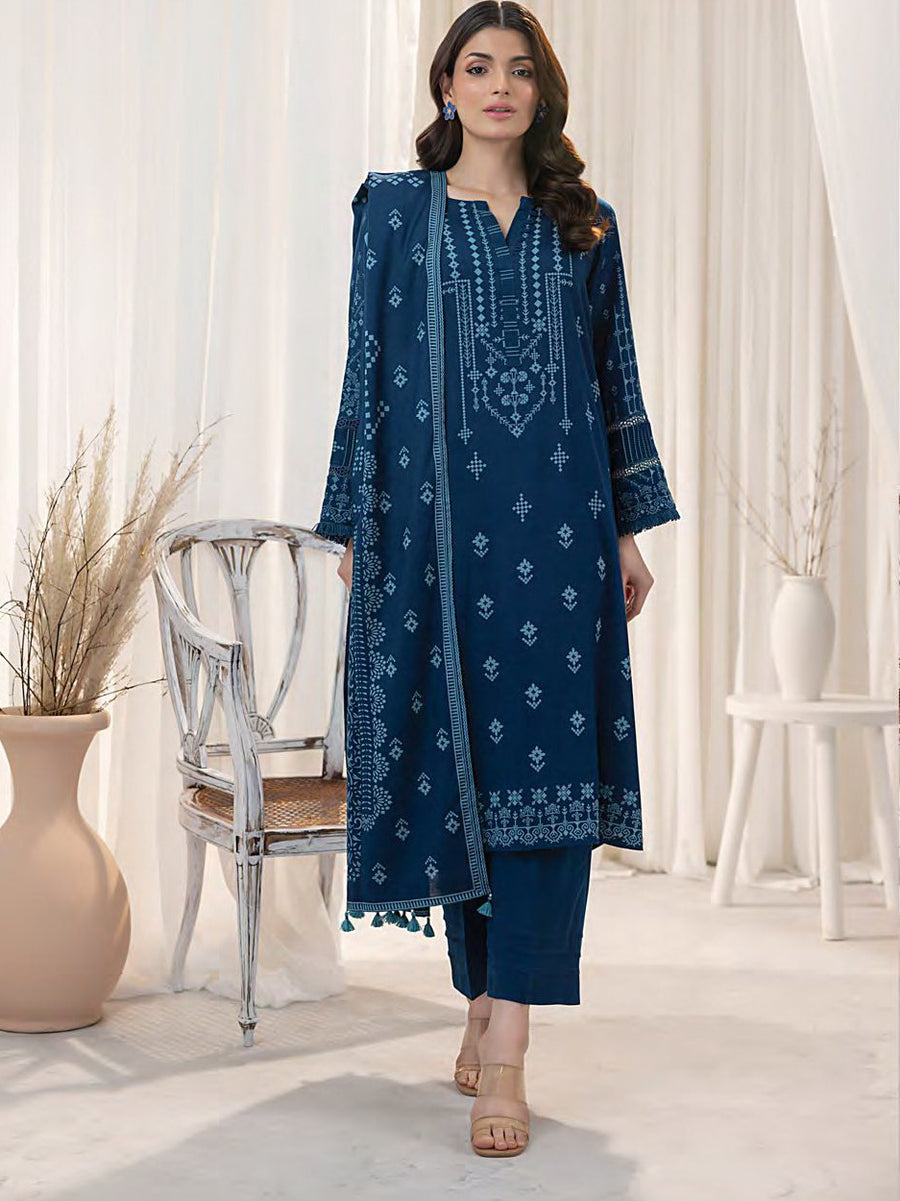 Lakhany Cashmi Wool Unstitched Printed 3Pc Suit LG-RL-0127-A