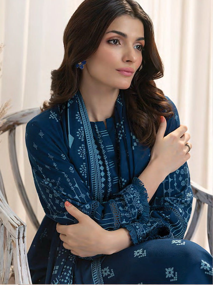 Lakhany Cashmi Wool Unstitched Printed 3Pc Suit LG-RL-0127-A