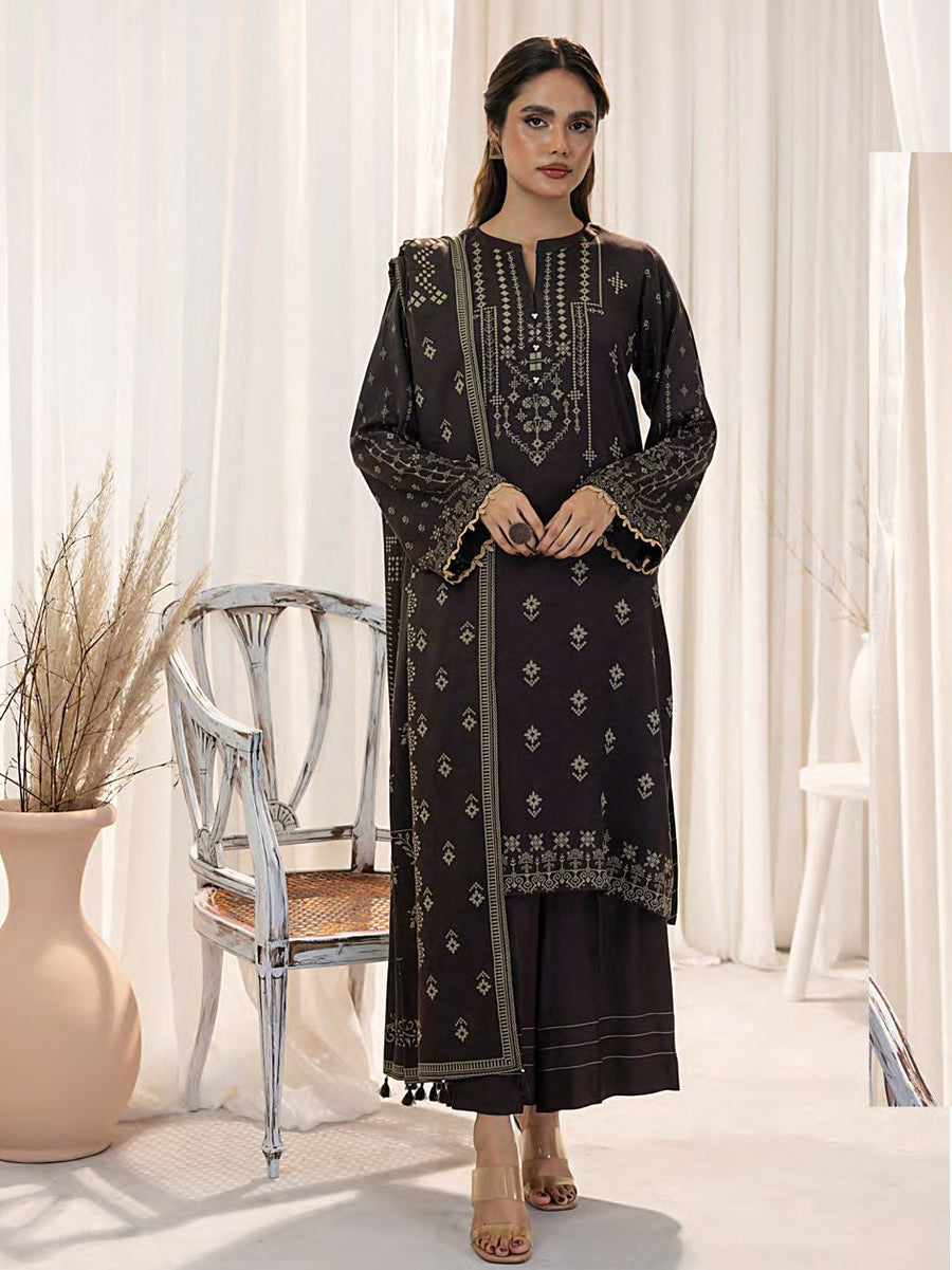 Lakhany Cashmi Wool Unstitched Printed 3Pc Suit LG-RL-0127-B