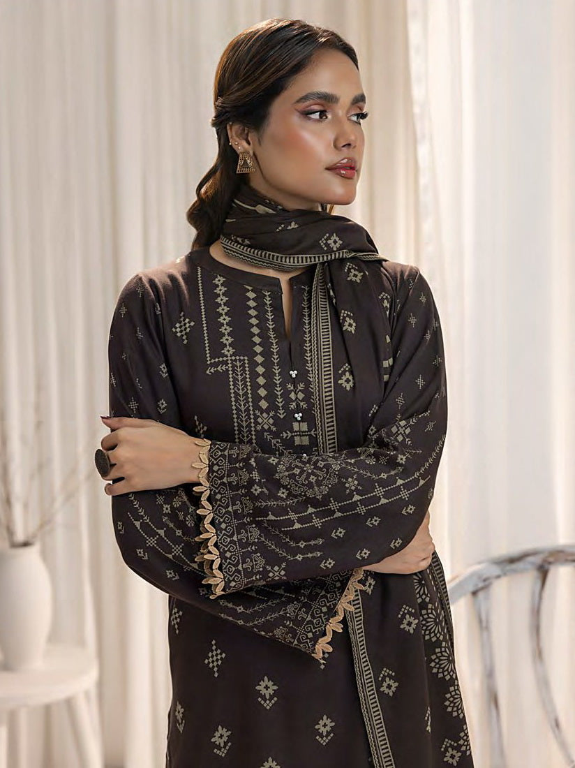 Lakhany Cashmi Wool Unstitched Printed 3Pc Suit LG-RL-0127-B