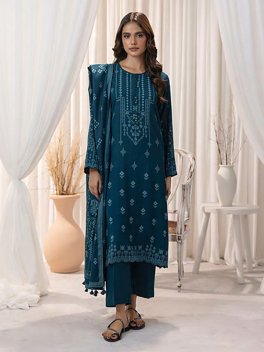 Lakhany Cashmi Wool Unstitched Printed 3Pc Suit LG-RL-0127-C