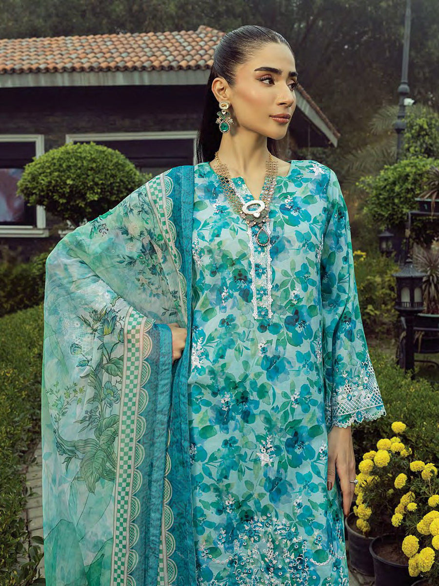 Lakhany Spring Embroidered Lawn Unstitched 3Pc Suit LG-RL-0149