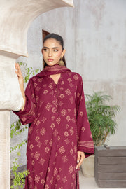Lakhany Printed Pashmina Unstitched 3Pc Suit LG-RL-0346-A
