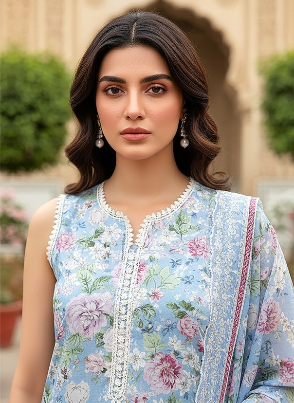 Lakhany Summer Essentials Embroidered Lawn Unstitched 3Pc Suit LG-RL-0408