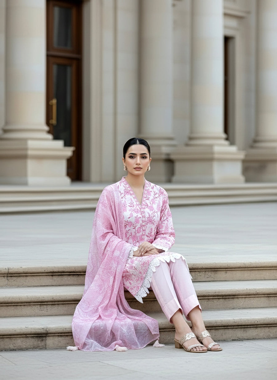 Lakhany Komal Embroidered Lawn Unstitched 3Pc Suit LG-RL-0444