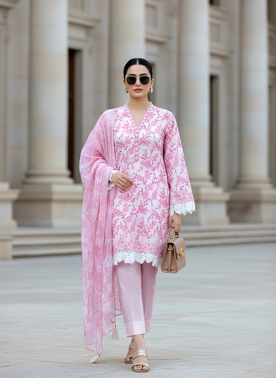 Lakhany Komal Embroidered Lawn Unstitched 3Pc Suit LG-RL-0444