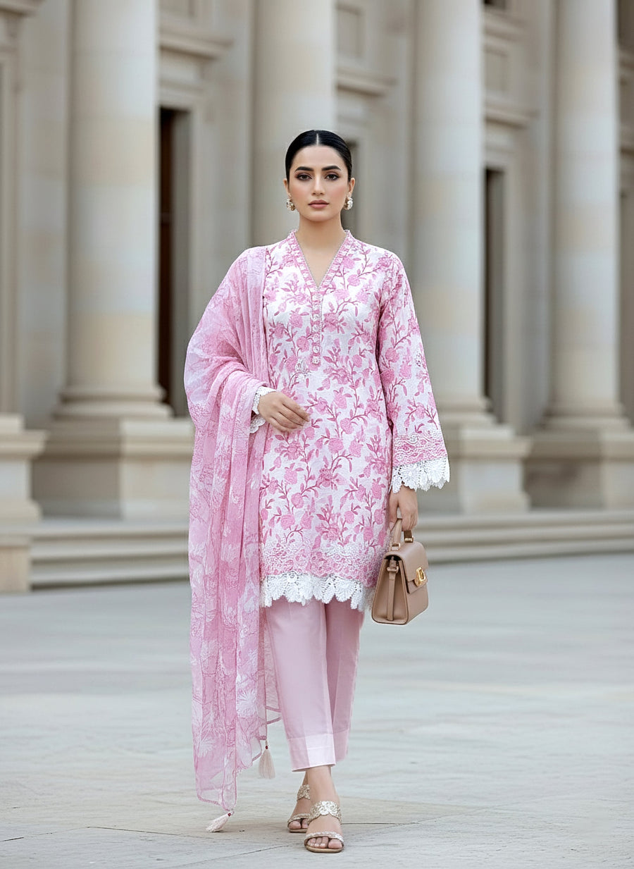 Lakhany Komal Embroidered Lawn Unstitched 3Pc Suit LG-RL-0444