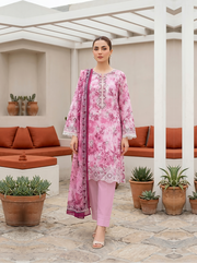 Lakhany Komal Vol-02 Embroidered Lawn Unstitched 3Pc Suit LG-RL-0465