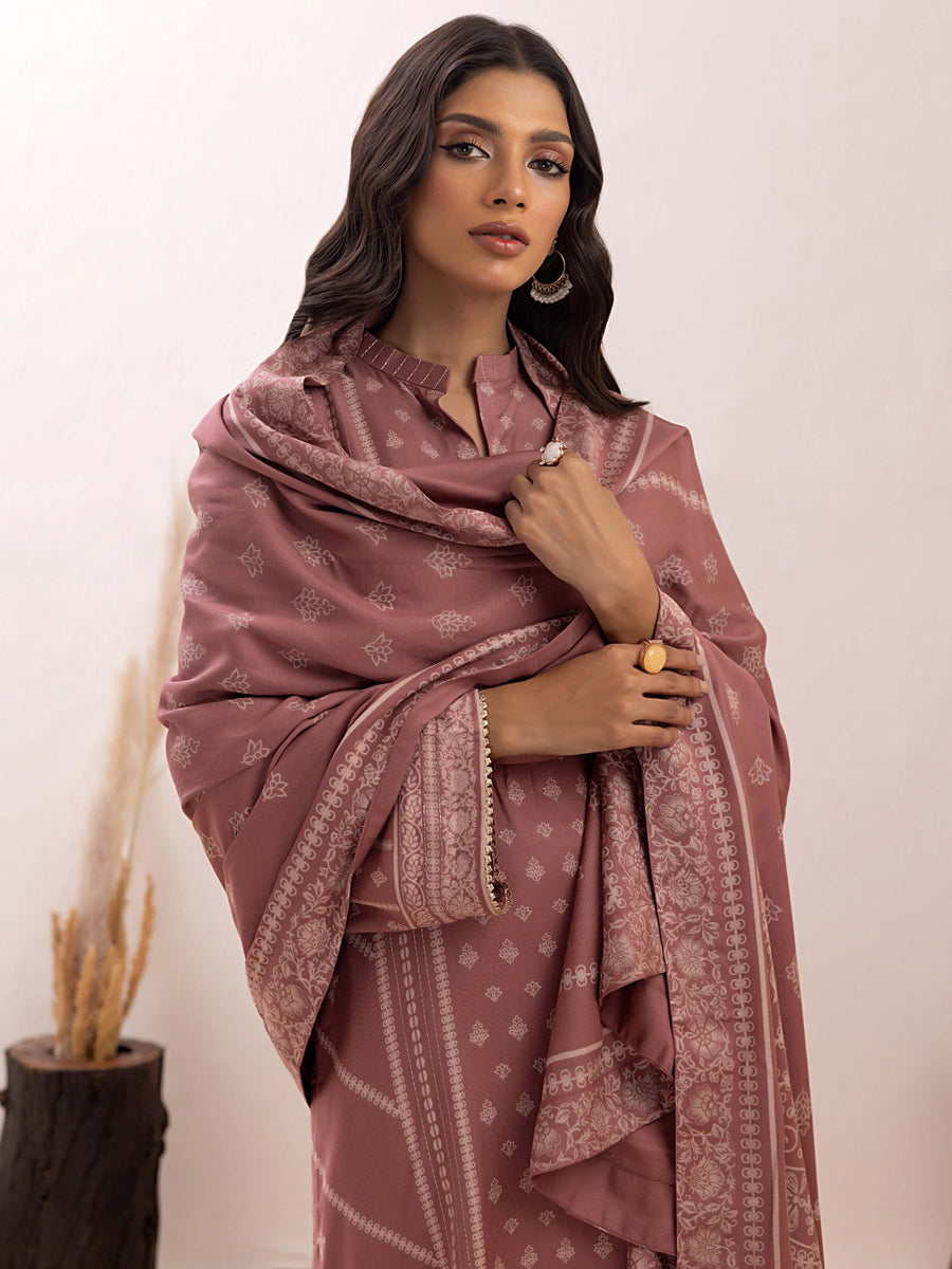 Lakhany Pashmina Printed Unstitched 3 Piece Suit LG-RM-0011-A