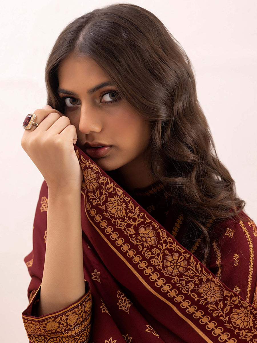 Lakhany Pashmina Printed Unstitched 3 Piece Suit LG-RM-0011-C