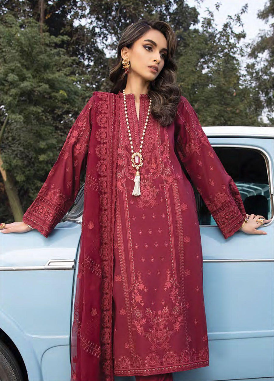 Lakhany Spring Embroidered Lawn Unstitched 3Pc Suit LG-RM-0062