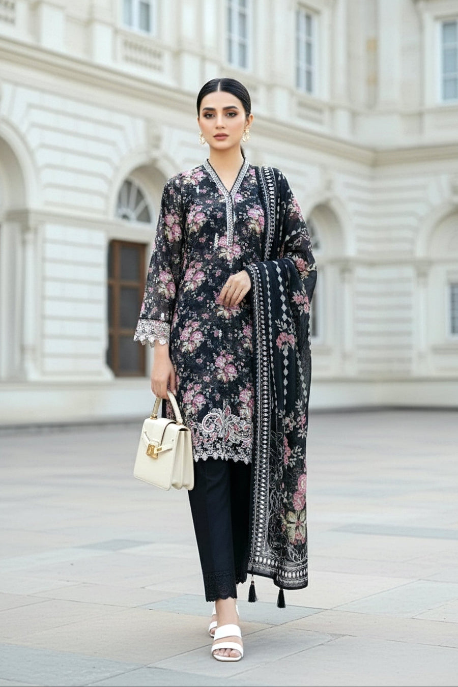 Lakhany Komal Embroidered Lawn Unstitched 3Pc Suit LG-SG-0045