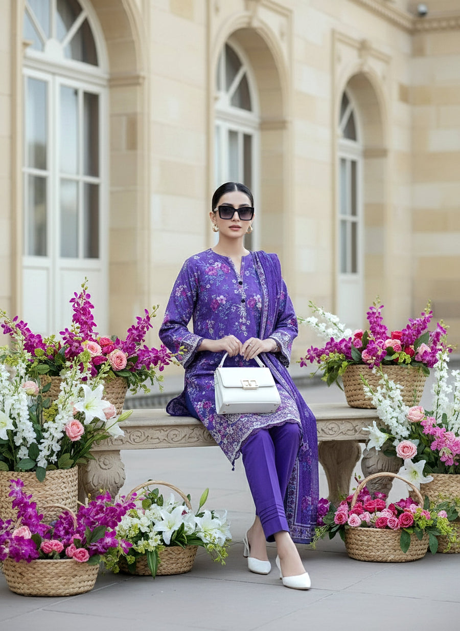 Lakhany Komal Embroidered Lawn Unstitched 3Pc Suit LG-SG-0047