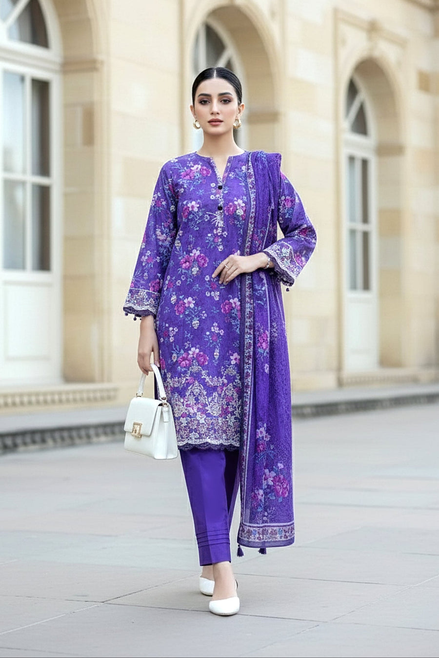 Lakhany Komal Embroidered Lawn Unstitched 3Pc Suit LG-SG-0047