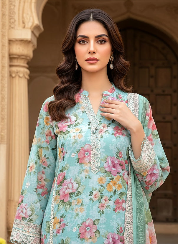 Lakhany Summer Essentials Embroidered Lawn Unstitched 3Pc Suit LG-SG-0052