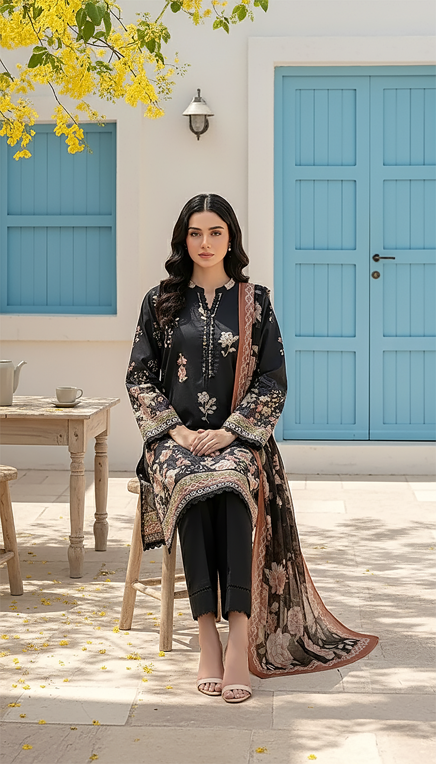 Lakhany Summer Prints Lawn Unstitched 3Pc Suit LG-SG-0087