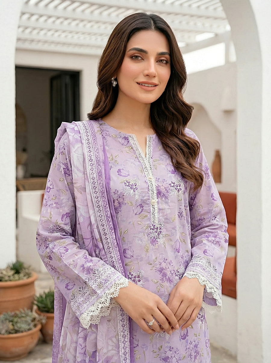 Lakhany Komal Vol-02 Embroidered Lawn Unstitched 3Pc Suit LG-SG-0120