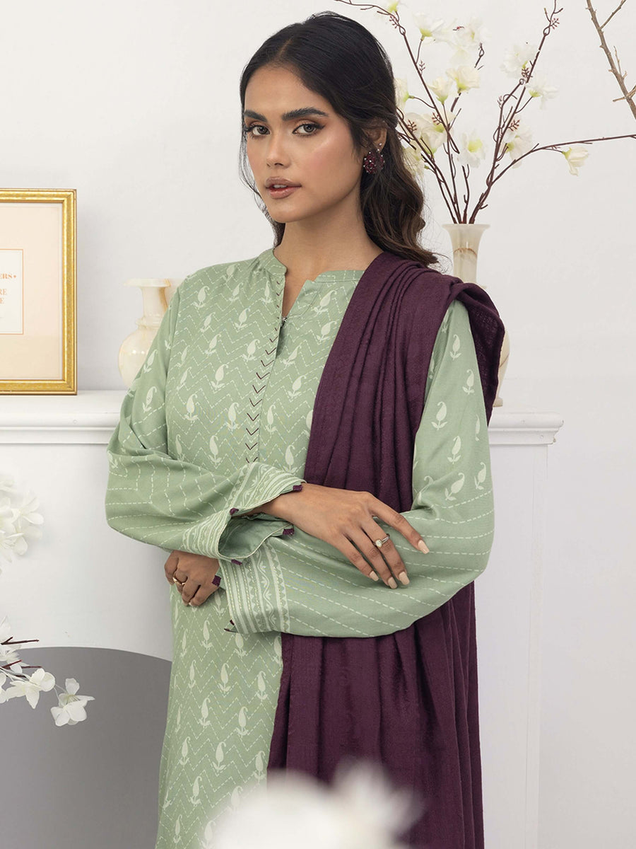 Lakhany by LSM Pashmina Printed Unstitched 3Pc Suit LG-SR-0131-A