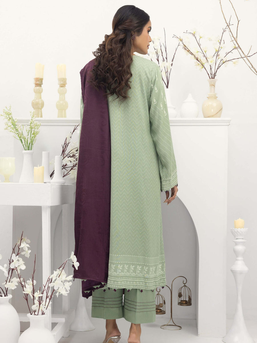 Lakhany by LSM Pashmina Printed Unstitched 3Pc Suit LG-SR-0131-A