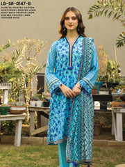 Komal Prints by Lakhany Unstitched Printed Lawn 3Pc Suit LG-SR-0147-B