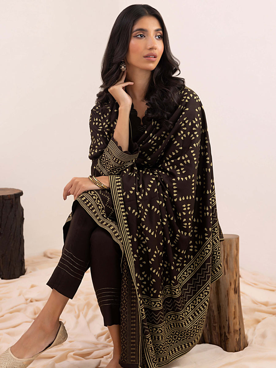 Lakhany Pashmina Printed Unstitched 3 Piece Suit LG-SR-0148-C