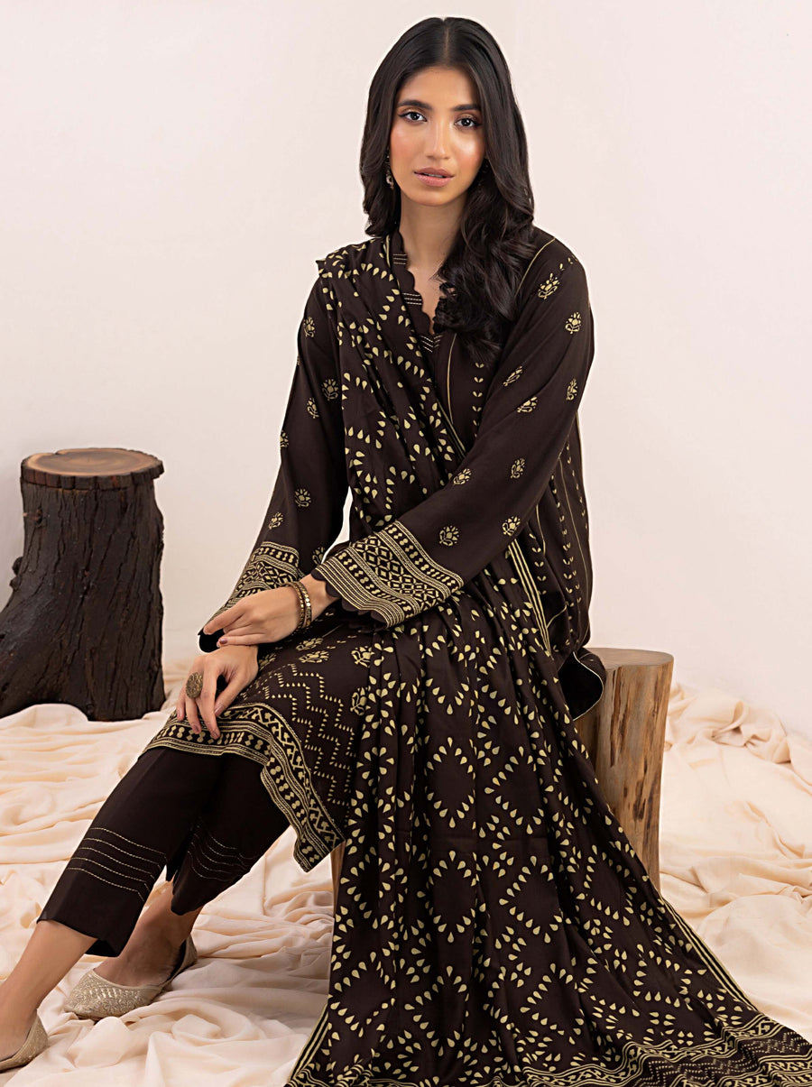 Lakhany Pashmina Printed Unstitched 3 Piece Suit LG-SR-0148-C