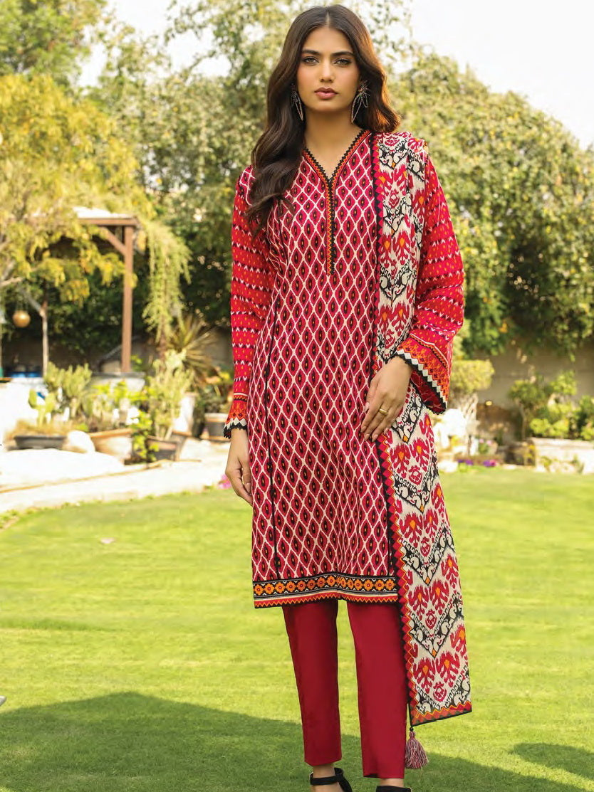 Komal Prints by Lakhany Unstitched Printed Lawn 3Pc Suit LG-SR-0176-A