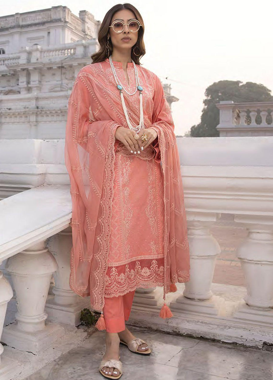 Lakhany Spring Embroidered Lawn Unstitched 3Pc Suit LG-SR-0177