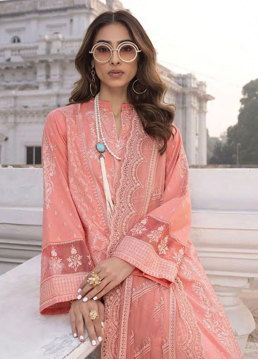 Lakhany Spring Embroidered Lawn Unstitched 3Pc Suit LG-SR-0177