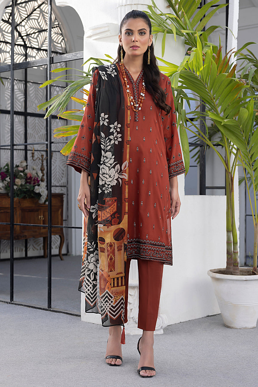 Lakhany Spring Embroidered Lawn Unstitched 3Pc Suit LG-SR-0179