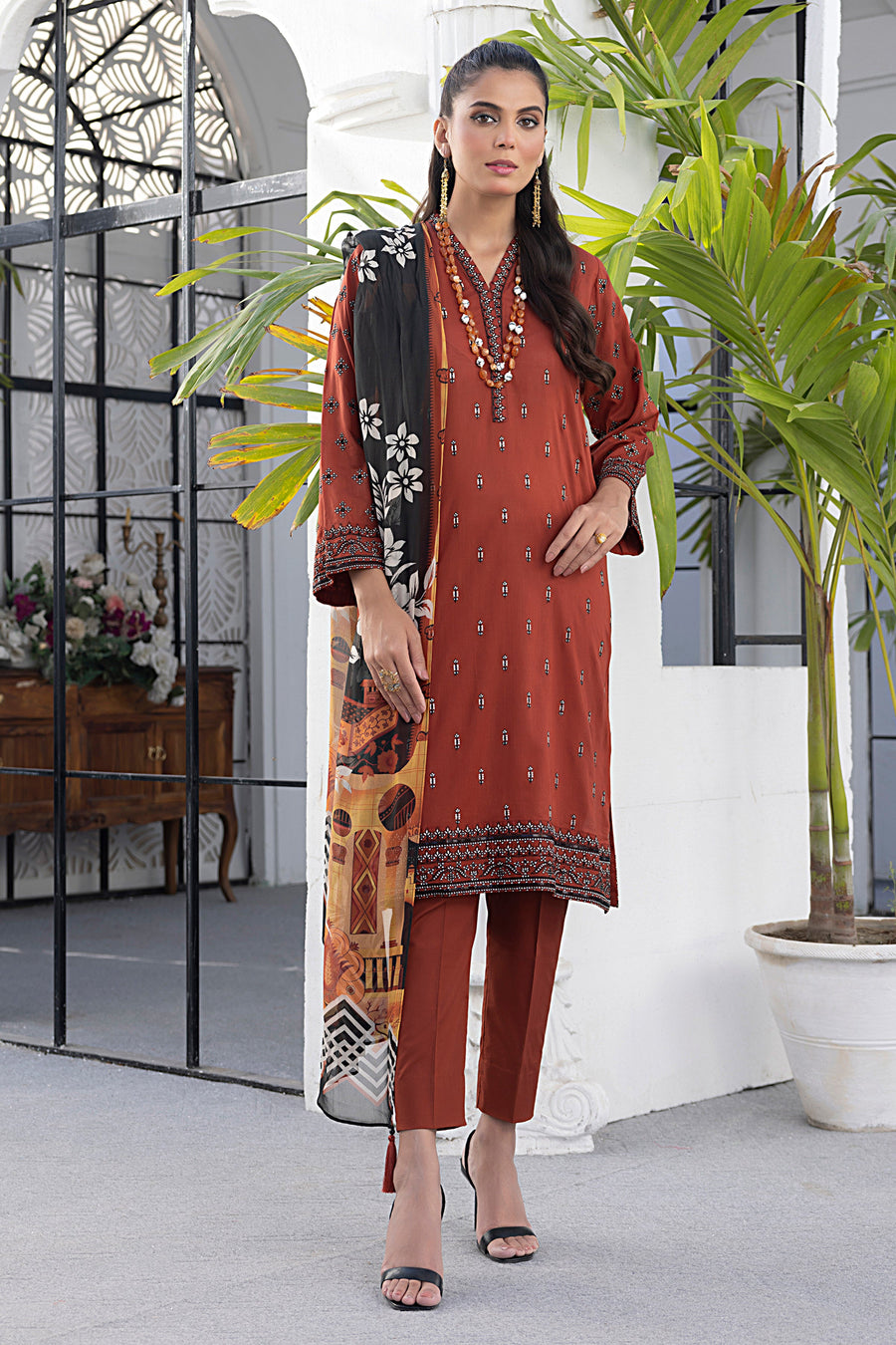 Lakhany Spring Embroidered Lawn Unstitched 3Pc Suit LG-SR-0179