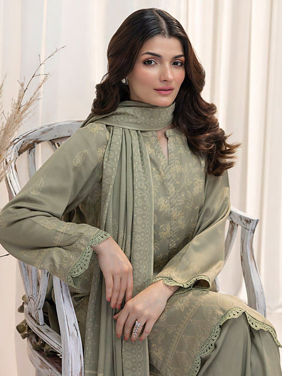 Lakhany Cashmi Wool Unstitched Printed 3Pc Suit LG-UB-0095-B