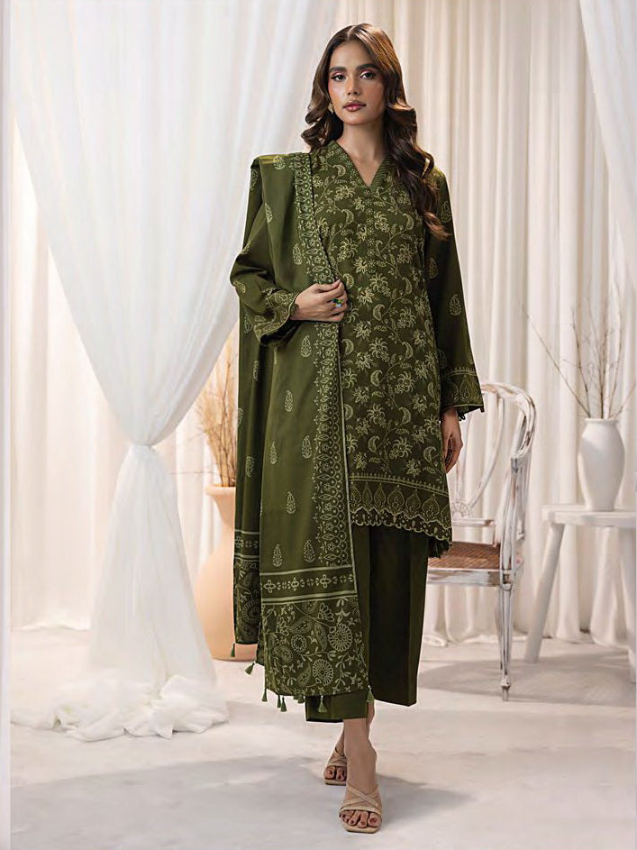 Lakhany Cashmi Wool Unstitched Printed 3Pc Suit LG-UB-0095-C