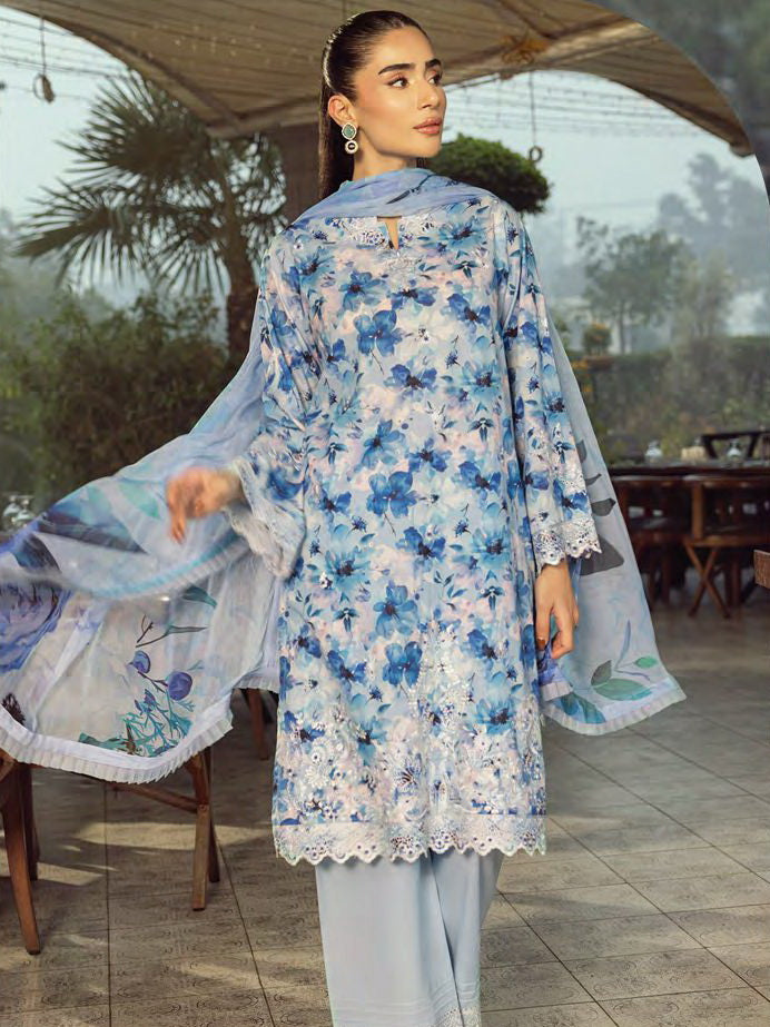 Lakhany Spring Embroidered Lawn Unstitched 3Pc Suit LG-UB-0102