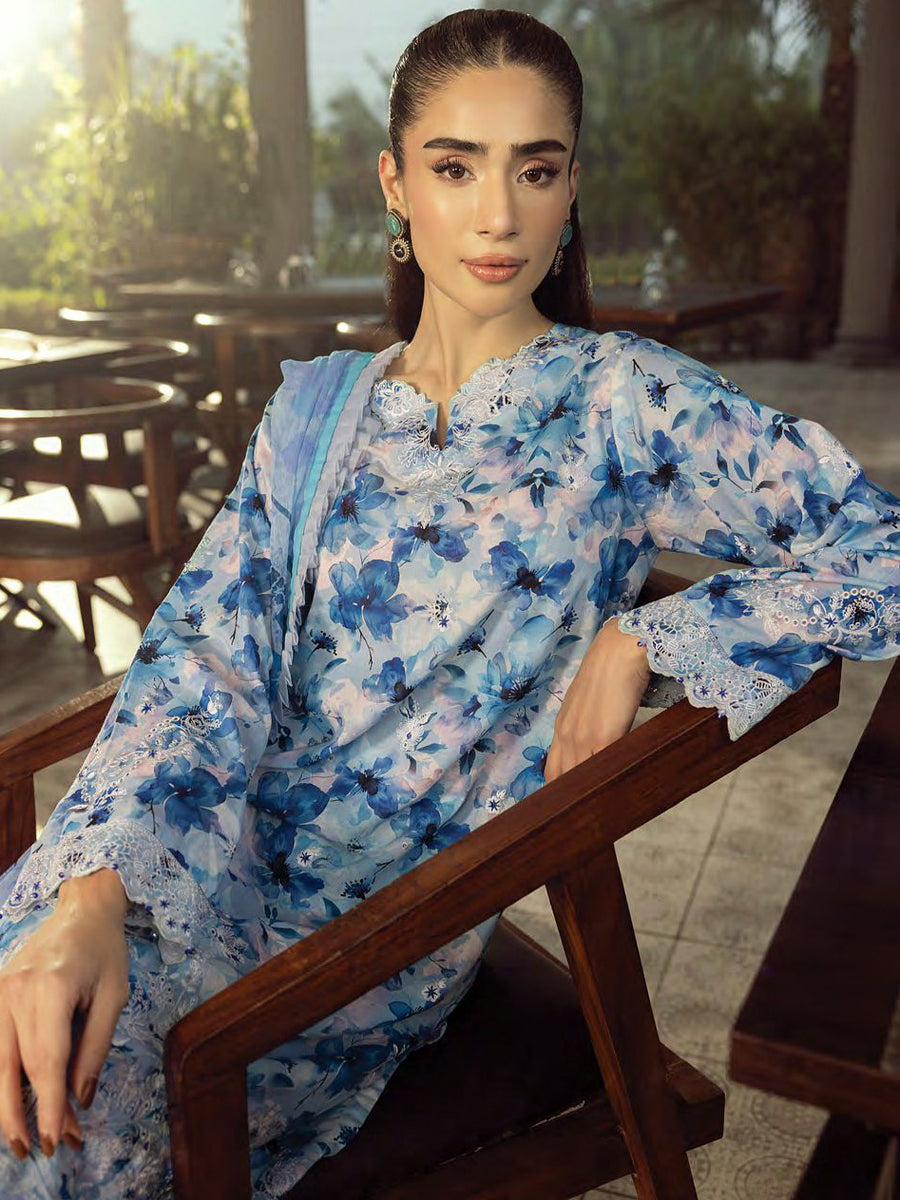 Lakhany Spring Embroidered Lawn Unstitched 3Pc Suit LG-UB-0102
