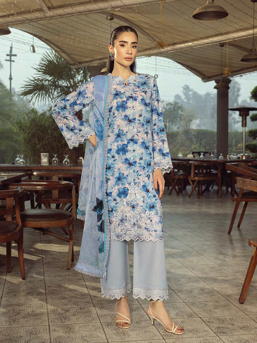 Lakhany Spring Embroidered Lawn Unstitched 3Pc Suit LG-UB-0102