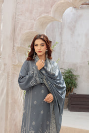 Lakhany Printed Pashmina Unstitched 3Pc Suit LG-UB-0259-B