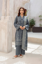 Lakhany Printed Pashmina Unstitched 3Pc Suit LG-UB-0259-B