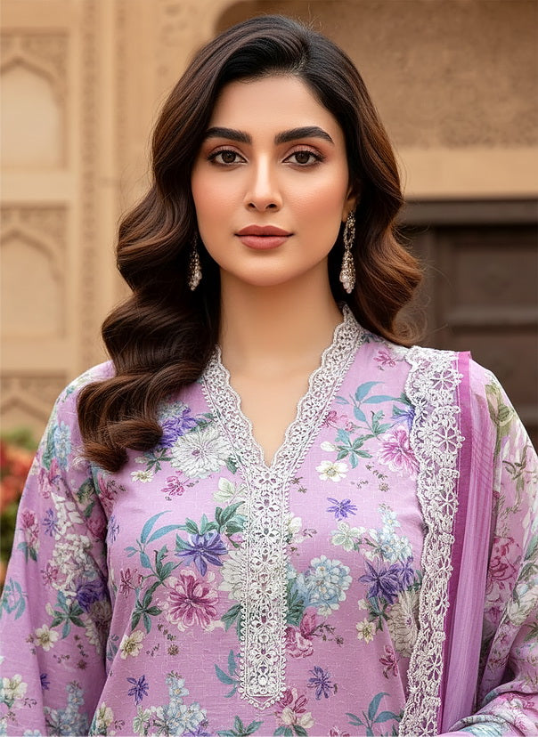Lakhany Summer Essentials Embroidered Lawn Unstitched 3Pc Suit LG-UB-0271