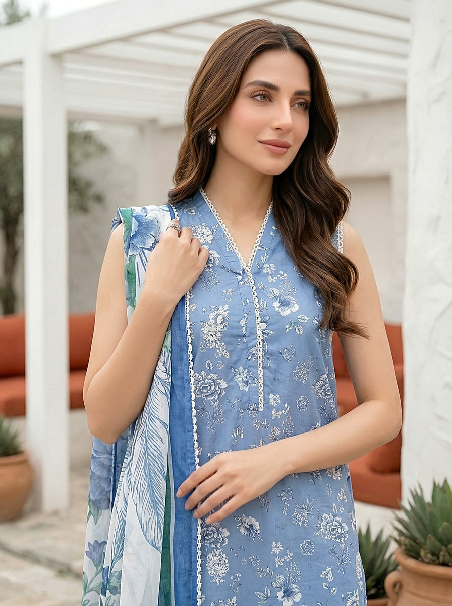 Lakhany Komal Vol-02 Embroidered Lawn Unstitched 3Pc Suit LG-UB-0360