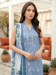 Lakhany Komal Vol-02 Embroidered Lawn Unstitched 3Pc Suit LG-UB-0360