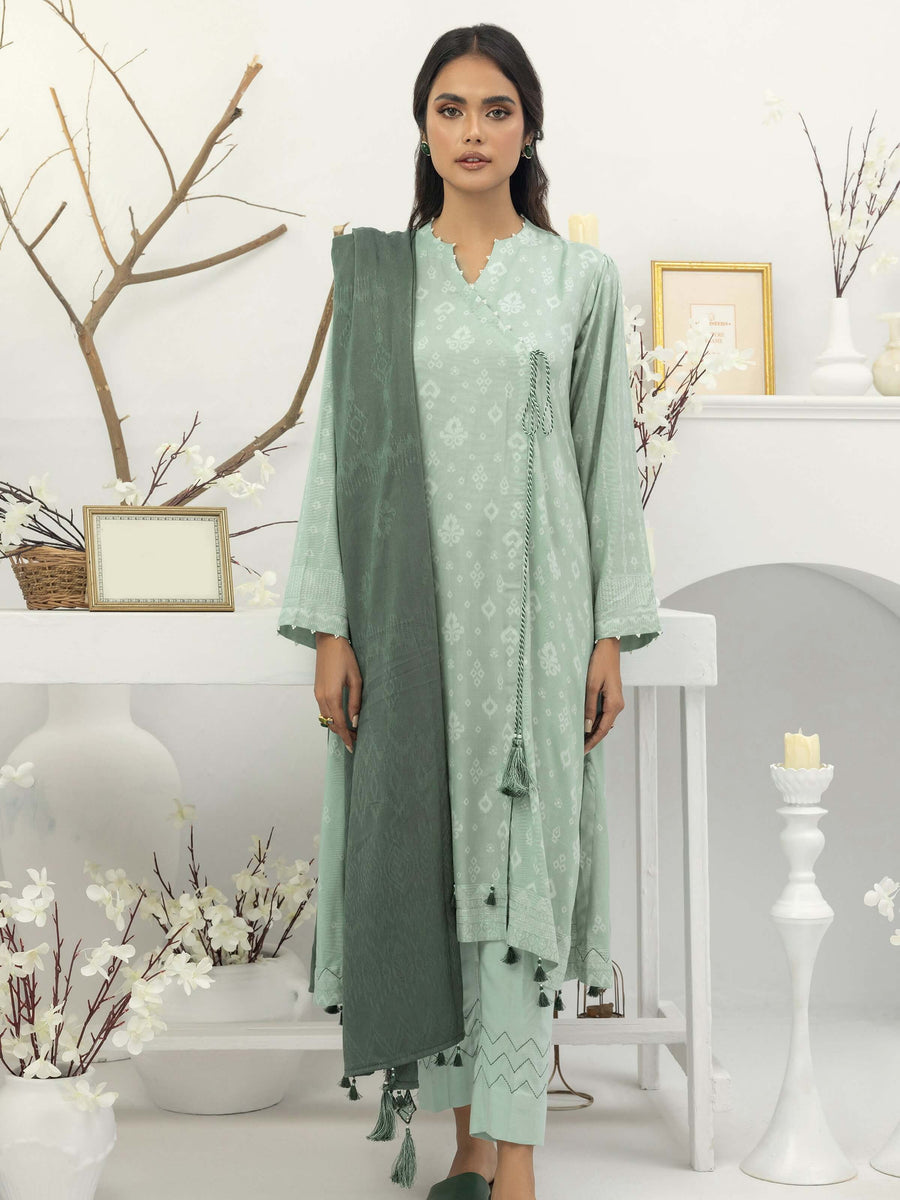 Lakhany by LSM Pashmina Printed Unstitched 3Pc Suit LG-ZH-0071-B